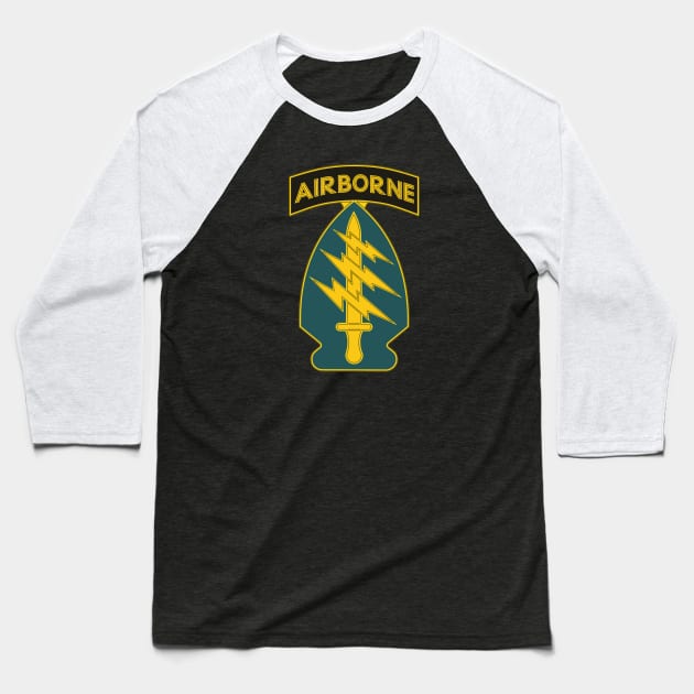 US Army Special Forces Insignia Baseball T-Shirt by Mandra